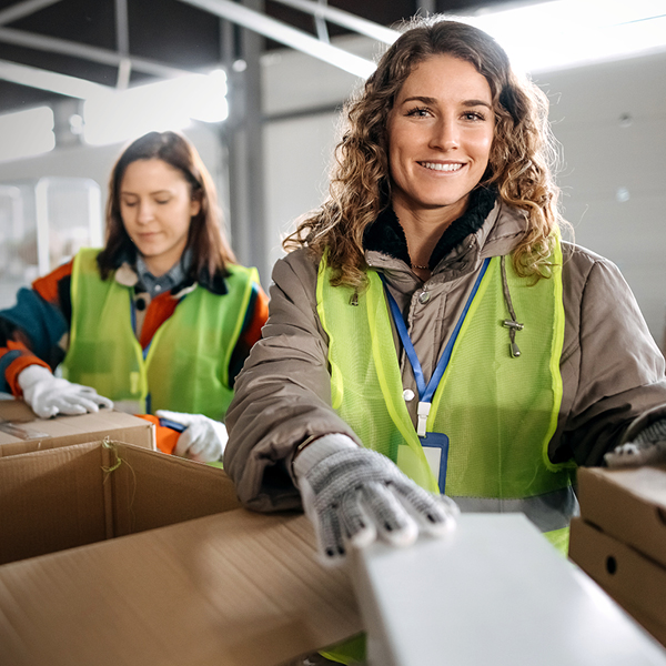 Retailer packing boxes for sending