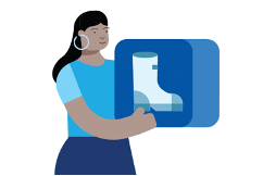 Illustration of woman shopping