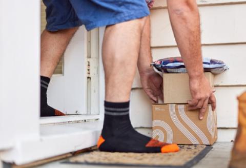 Customer collecting NZ Post parcel